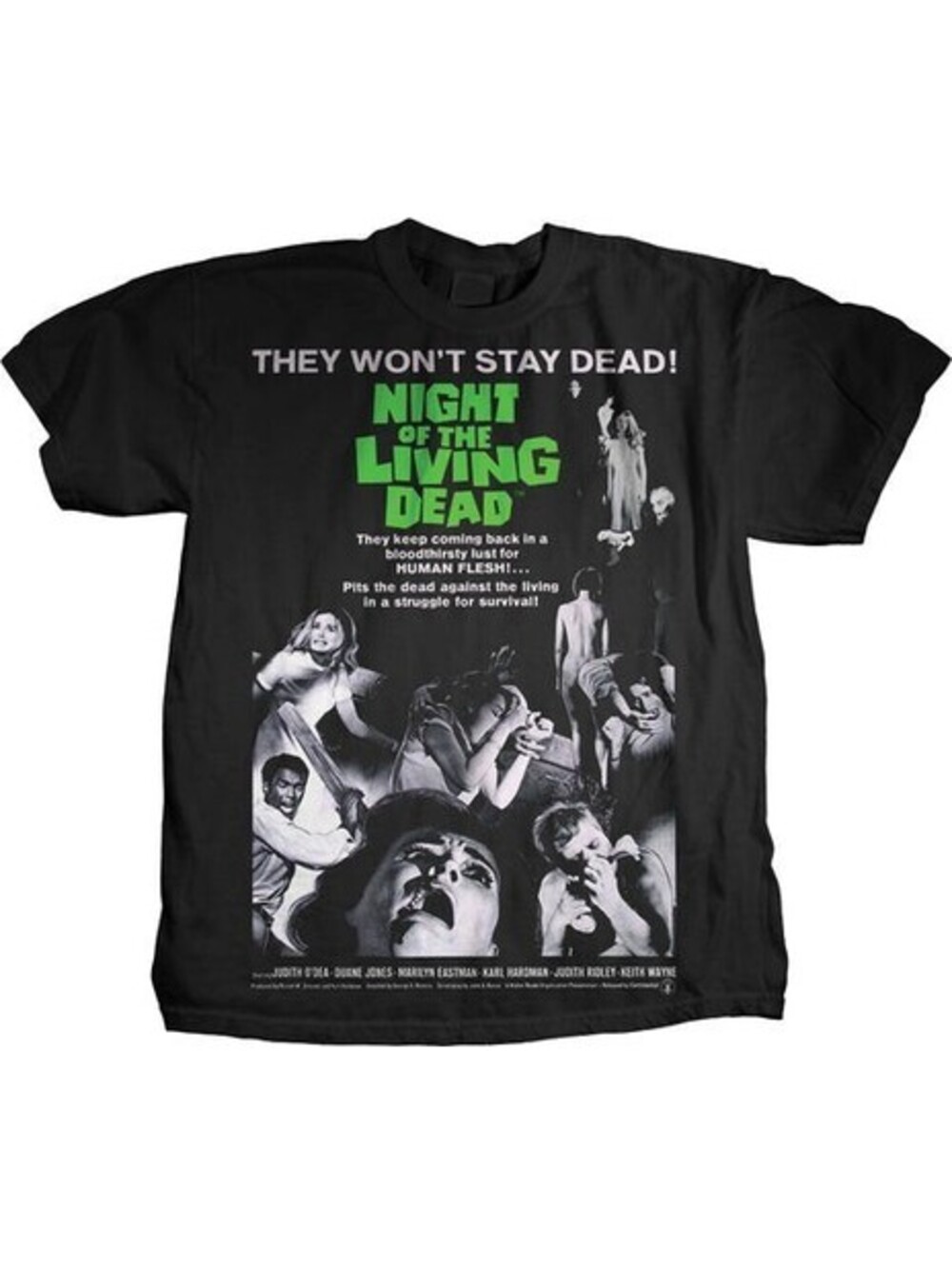 NIGHT OF THE LIVING DEAD MOVIE POSTER T SHIRT horror movies, cult films, zombies